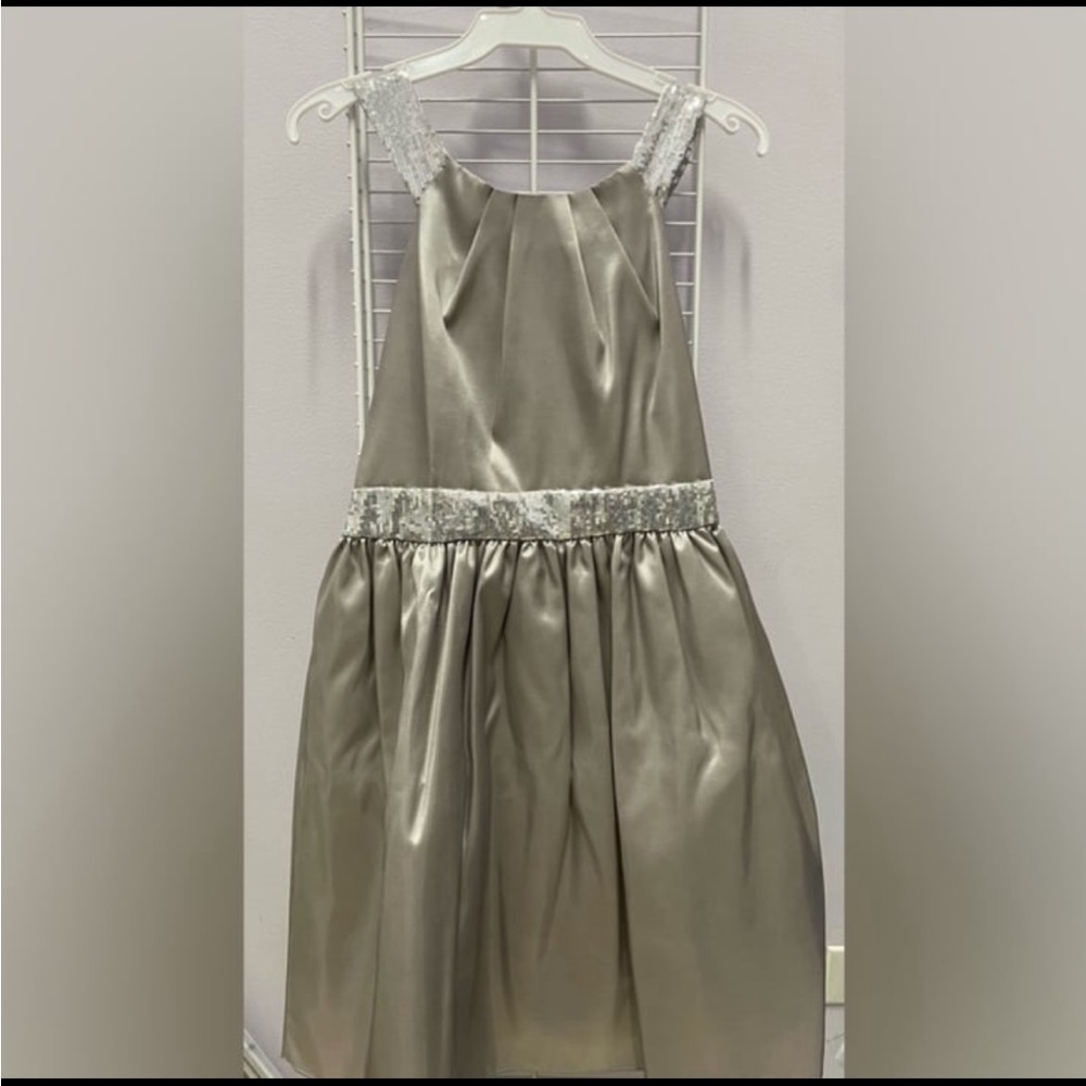 Chic Silver Kids Formal Dress
